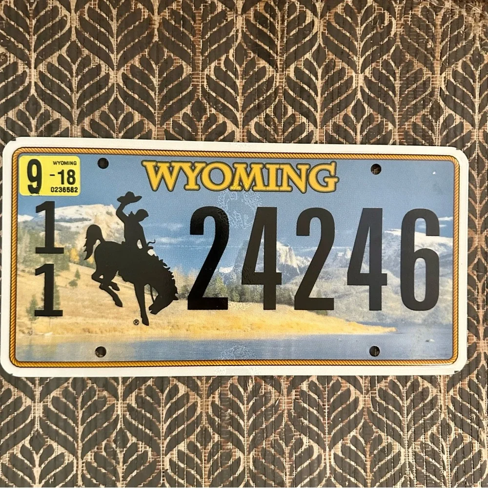 Wyoming License Plate